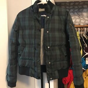 Feather filled bomber jacket